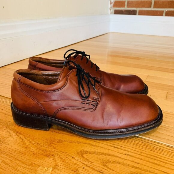 Men's Ecco City Lace Up Oxfords Leather Dress Shoes Size US 8.5 EUR 42 - Picture 1 of 13